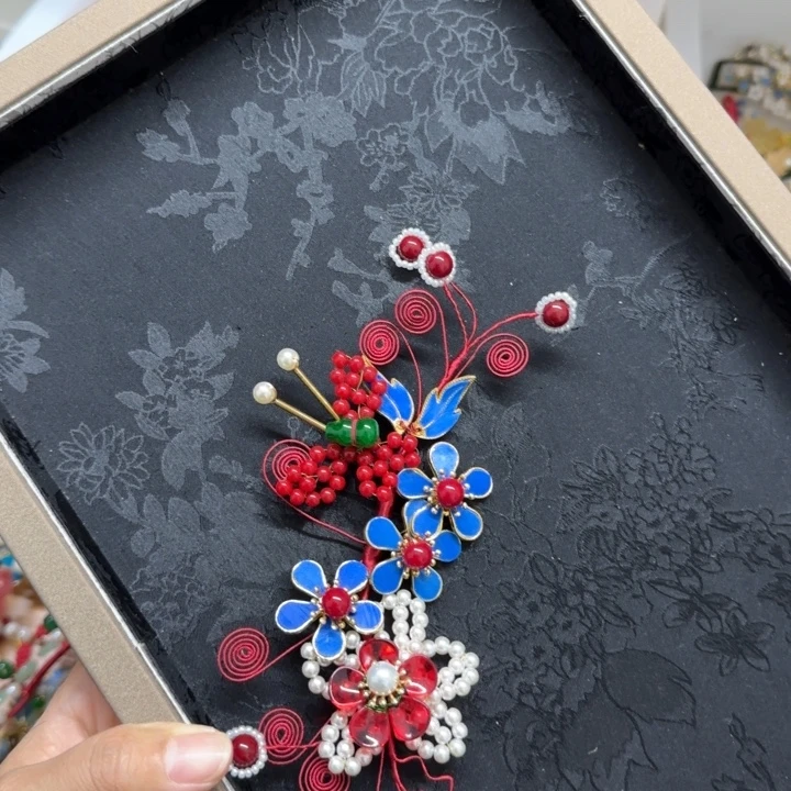 醋酸铁合金鹅毛仿点翠