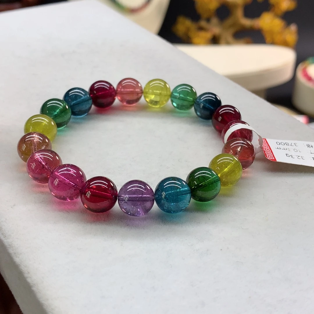 【闪购商品】未镶嵌手链碧玺艳丽色标单圈10.3
