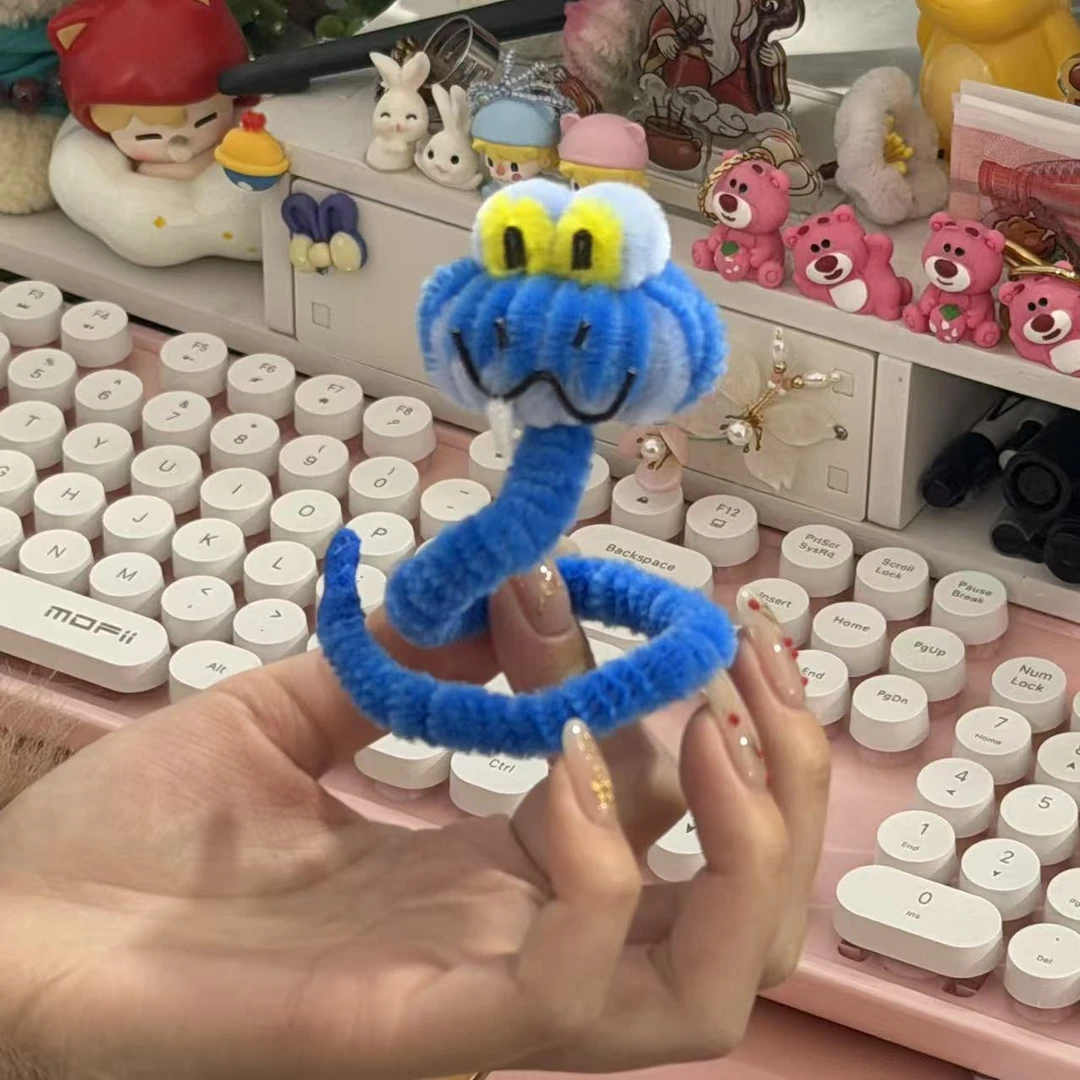 疯狂动物城盖瑞扭扭棒手工Gary可爱蛇毛绒盖瑞创意diy材料包摆件