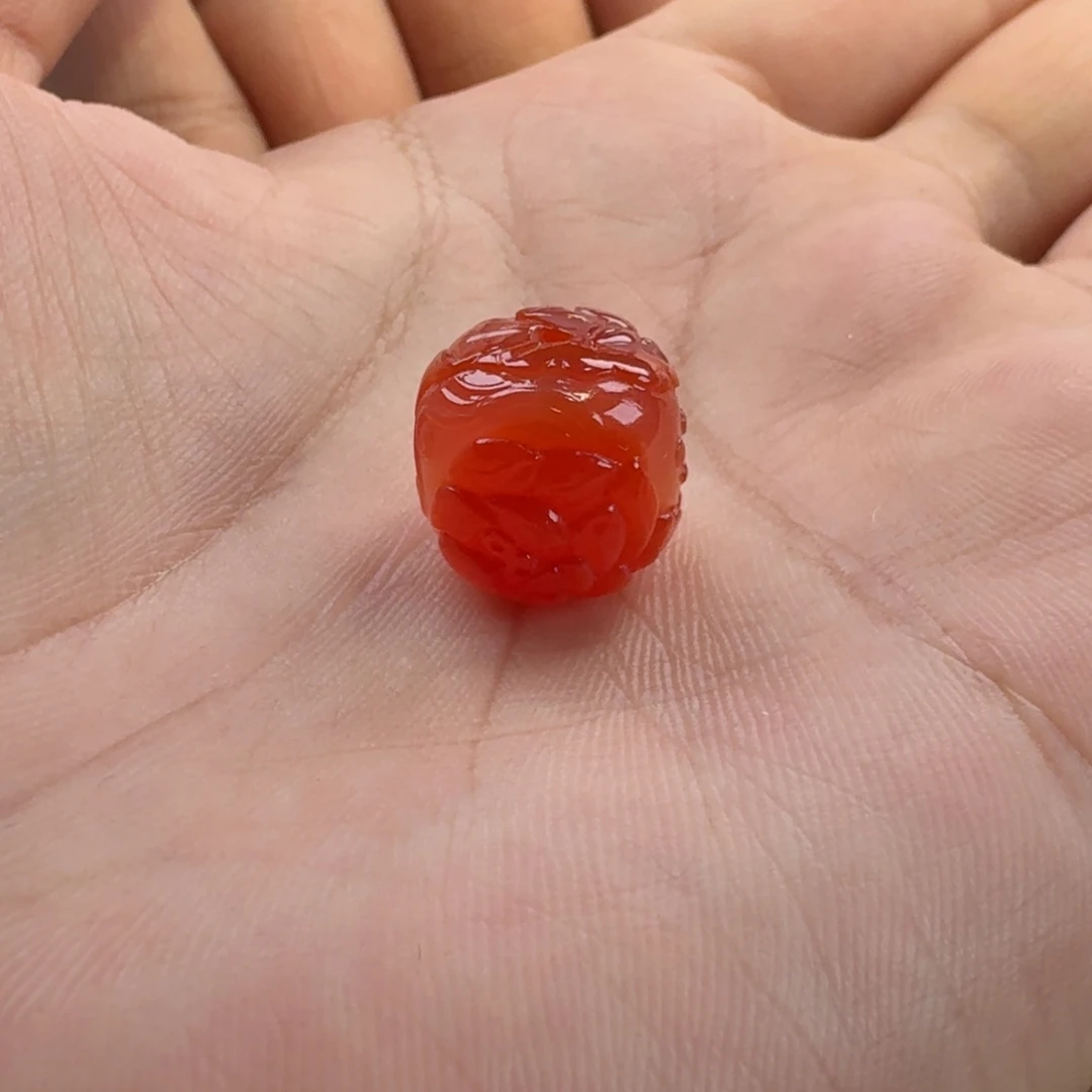 南红玛瑙未镶嵌雕花老型13.8*13.6