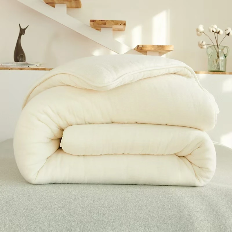冬被长绒棉棉花被芯手工春秋学生宿舍纯棉被垫被褥子床垫新疆直发