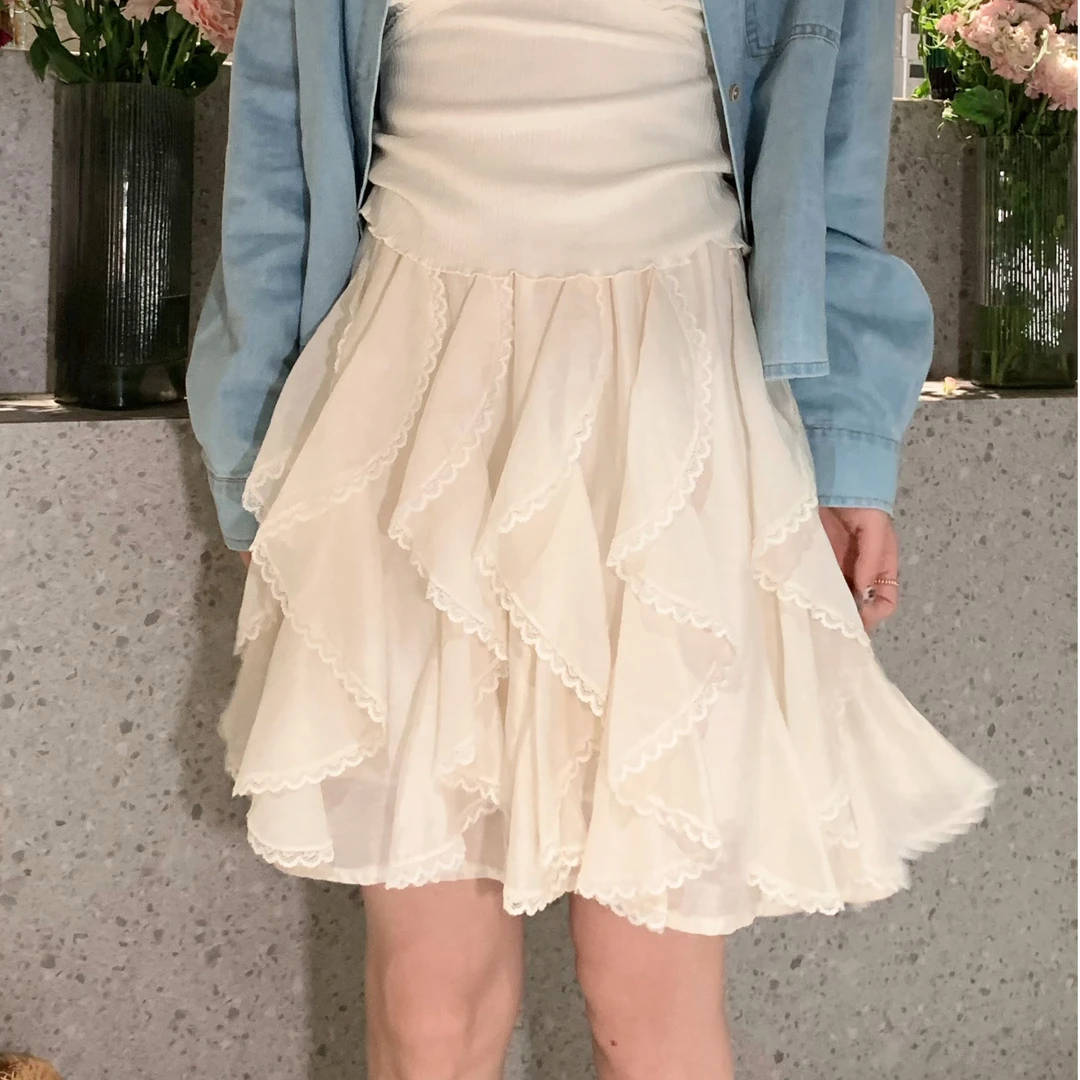 SUNCC现货 小芭蕾 春夏气质百搭小众设计感MIU系甜美少女半身裙