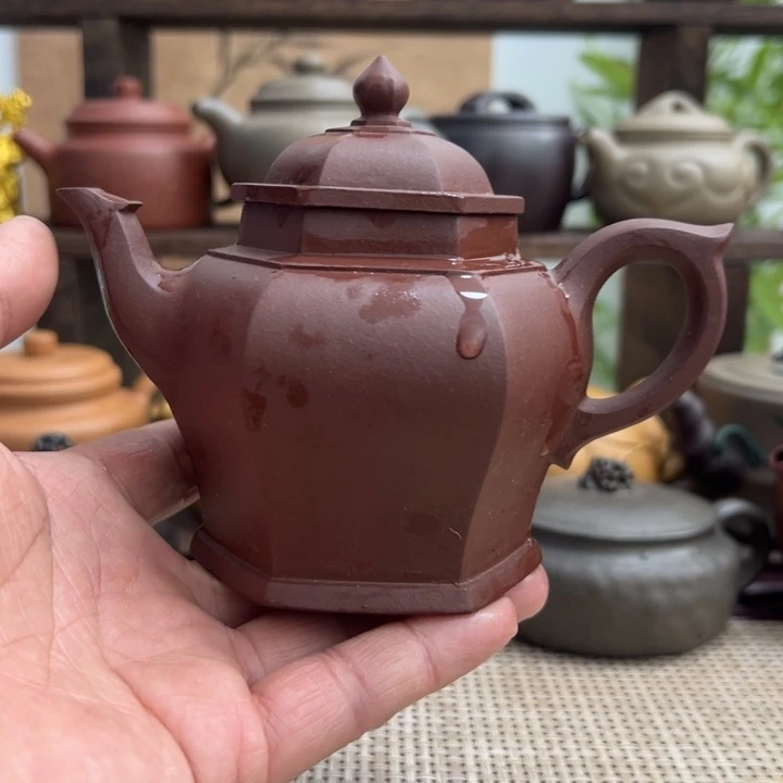 茶壶紫砂宜兴原矿紫砂半手宫灯240CC