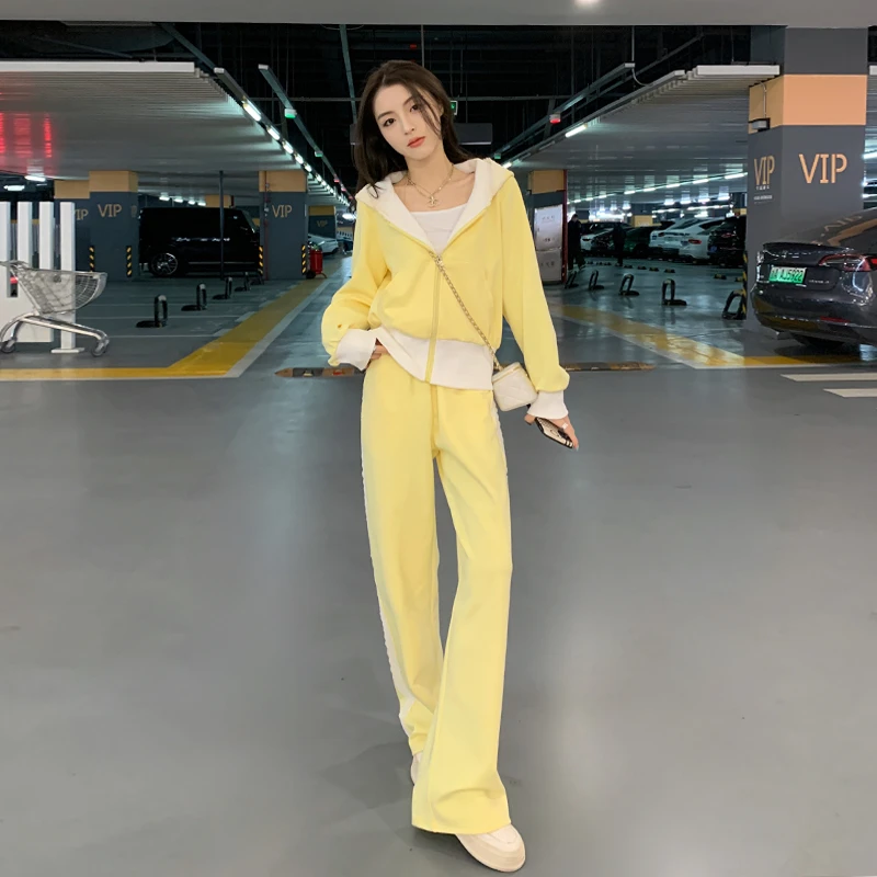 春季休闲时尚套装女款爆款2025新款洋气显瘦运动风网红炸街两件套