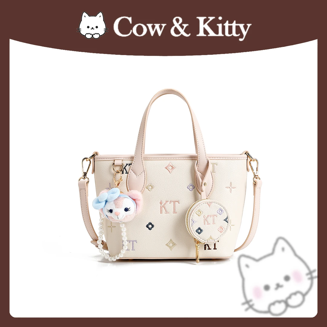 CowKitty/~潮流时尚菜篮子手提单肩斜挎包8001彩绘