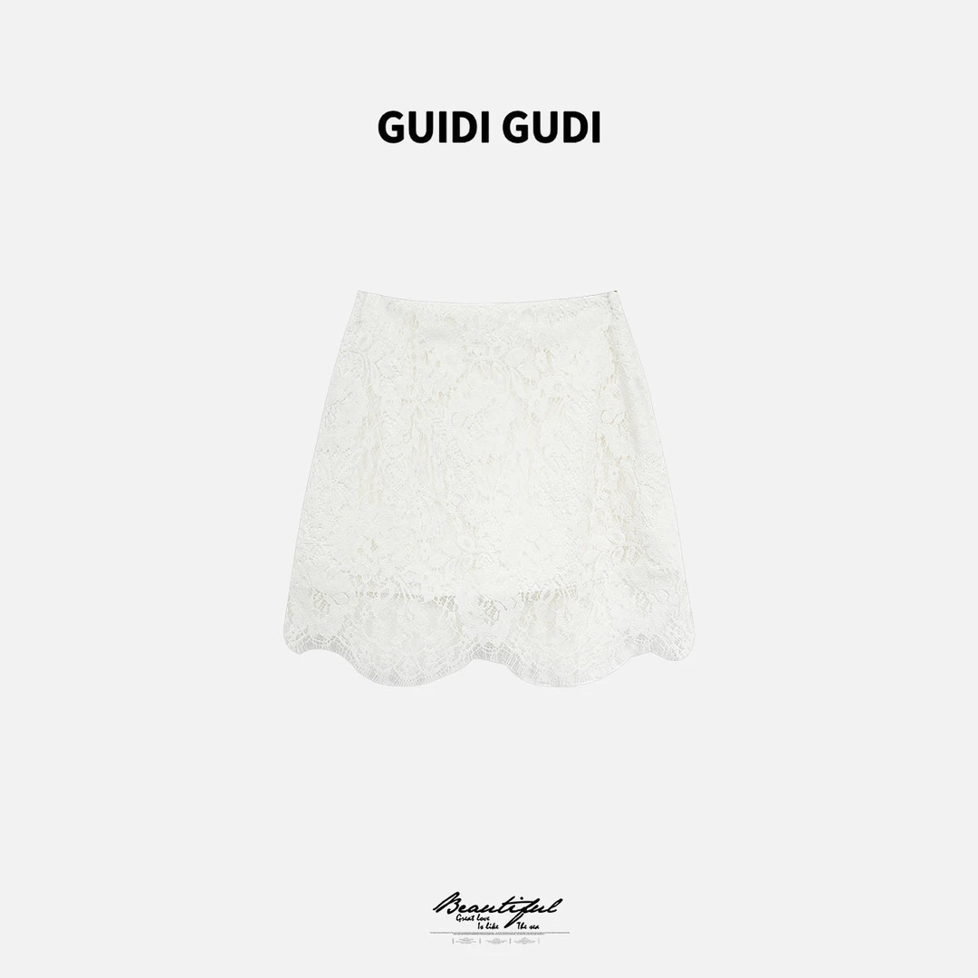 GUIDI GUDI【置顶性感半裙】气质休闲女人味性感蕾丝半裙 Q9430467H