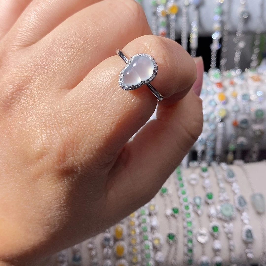 翡翠银S925镶嵌戒指