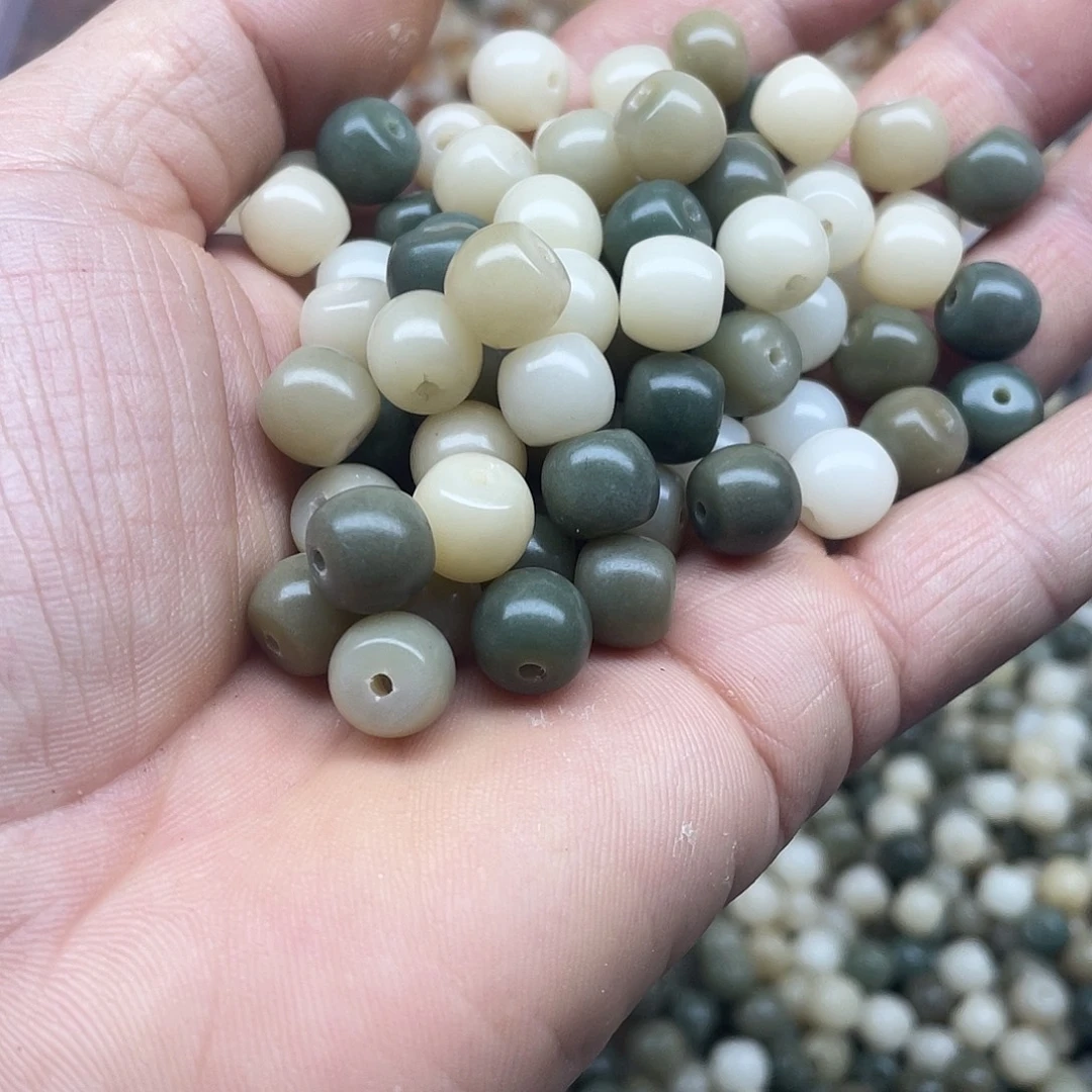 吊坠白玉菩提10、8青提渐变鼓珠100颗➕灯牌宠200颗