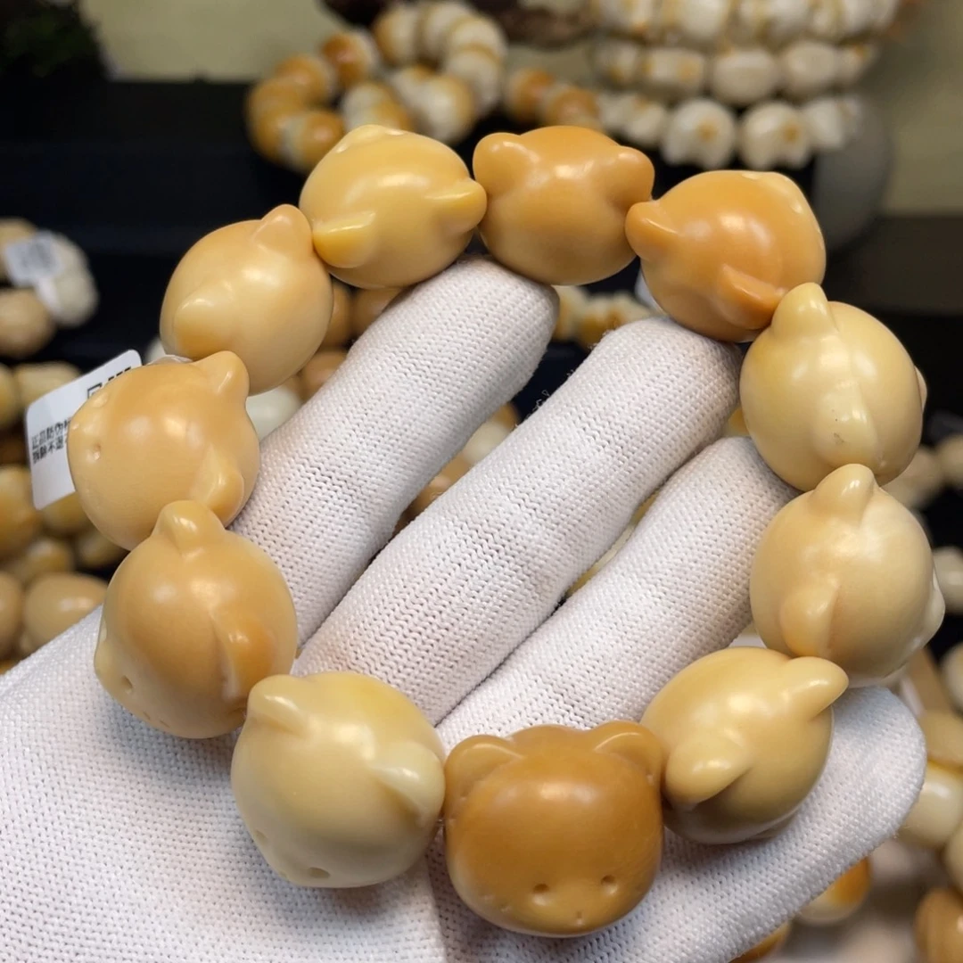 菩提根/象牙果手串127臻品熊头微瑕