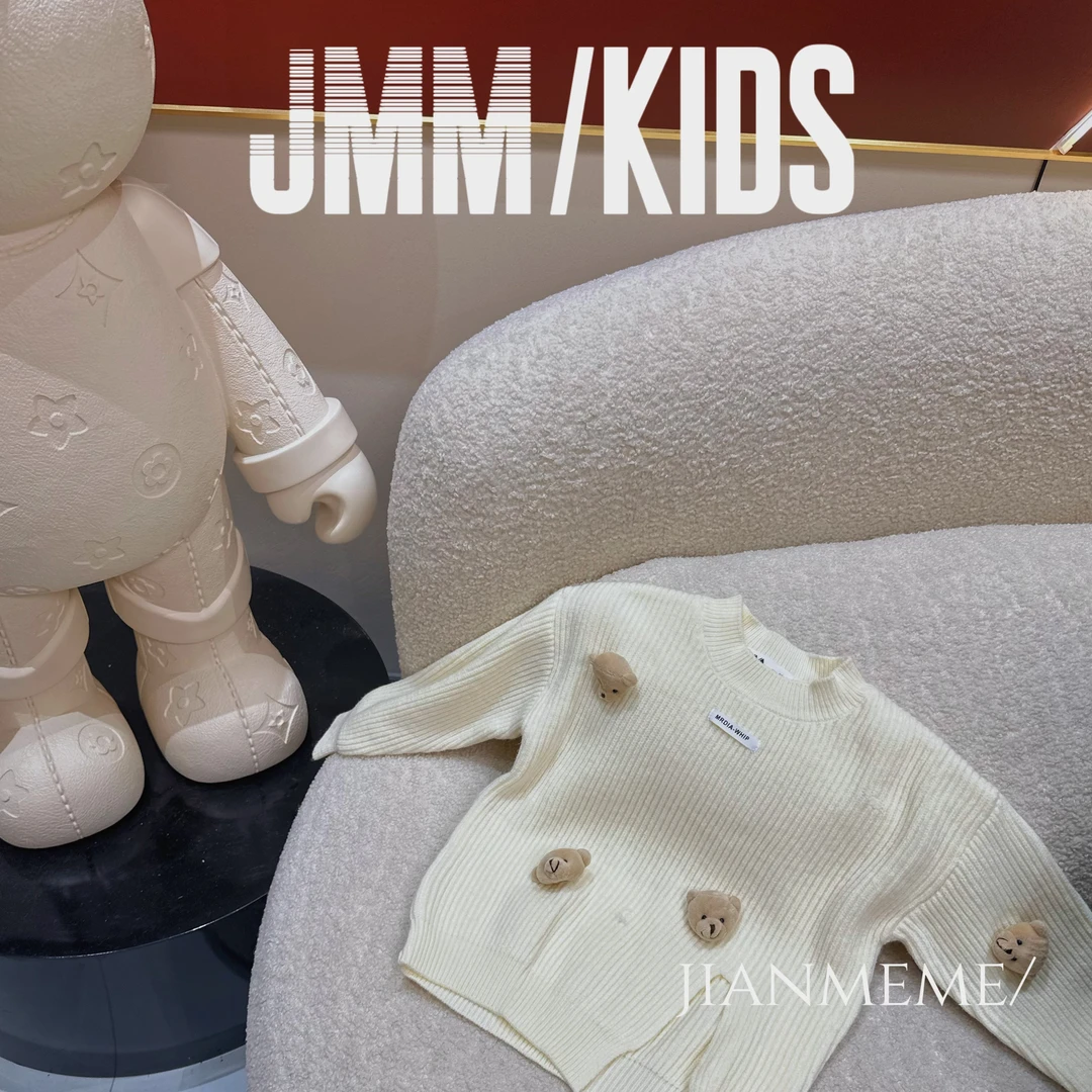 F187【孤品】女童毛衣套头立体花设计保暖上衣秋冬季