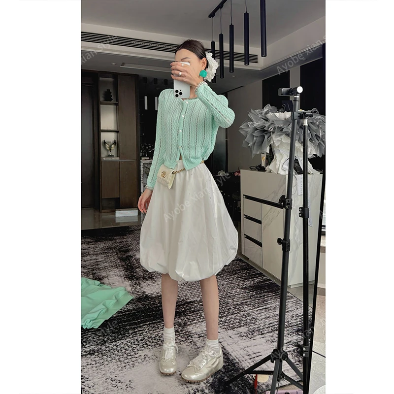 AYOBE小贤/蓬蓬面包裙 可爱减龄简约高级法式小众设计感2025春季