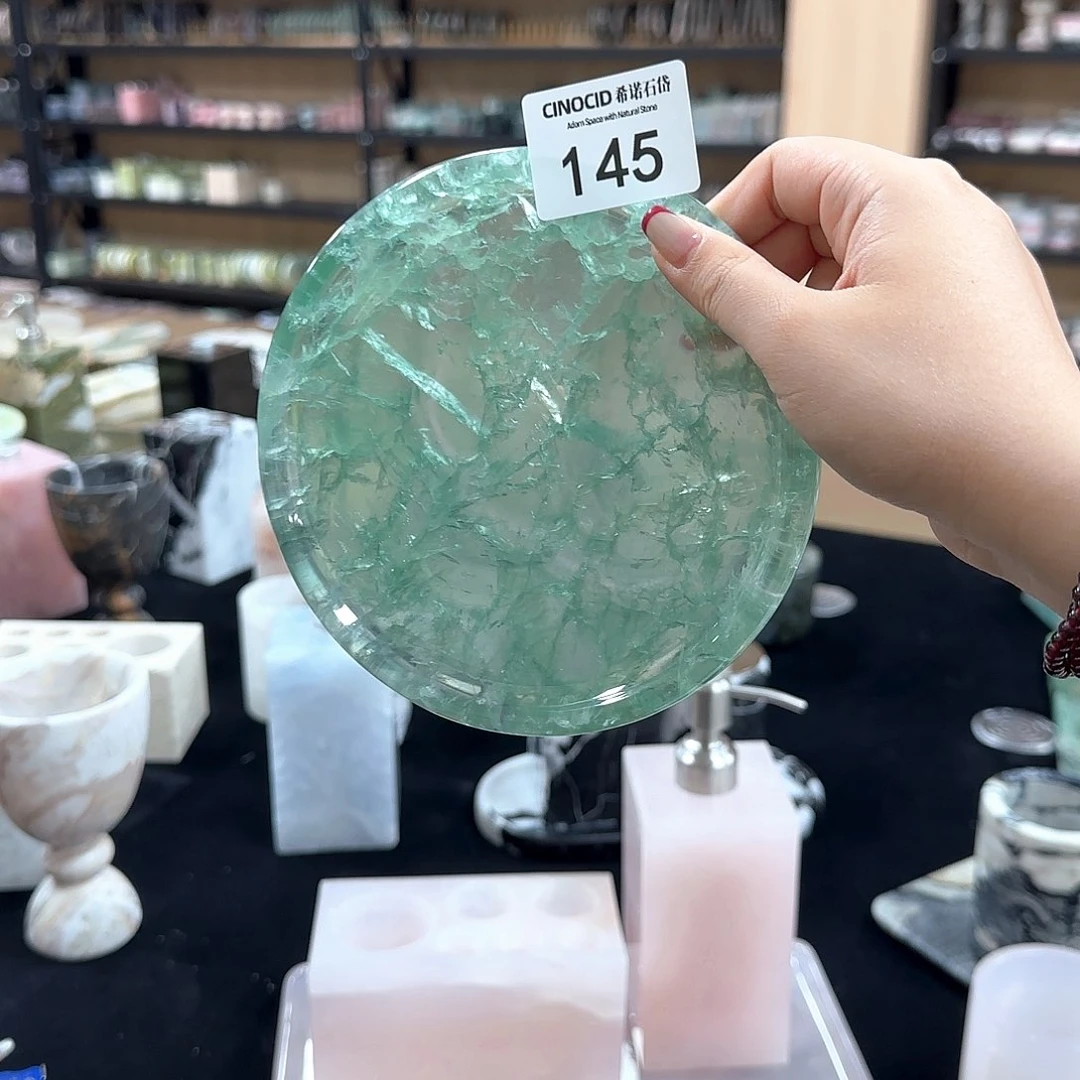 绿水晶中圆盘145