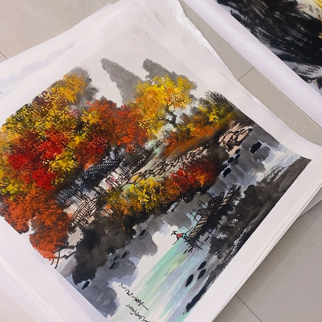 国画赵*南湖新街道是全街道