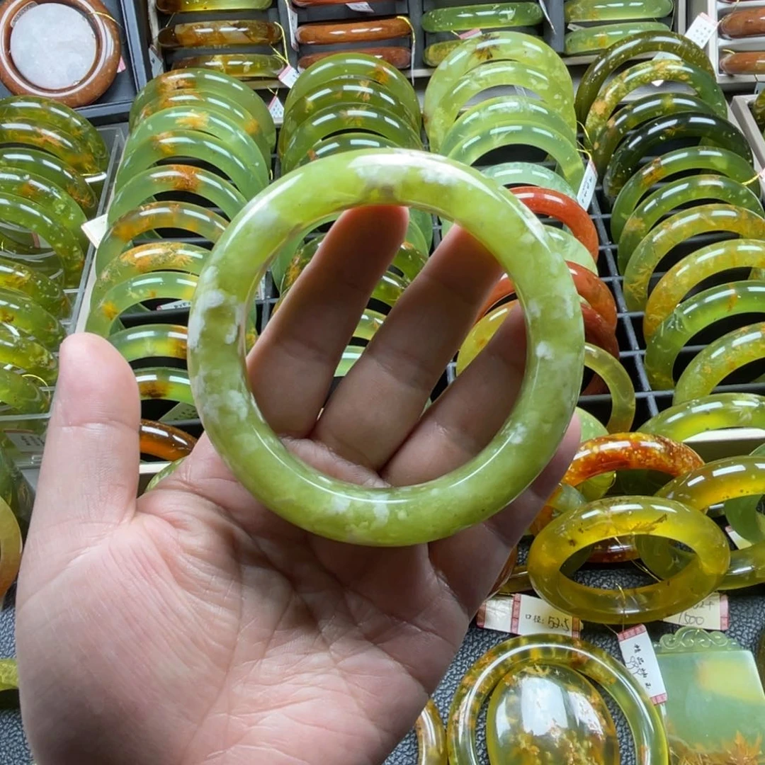 未镶嵌蛇纹石玉手镯62,2