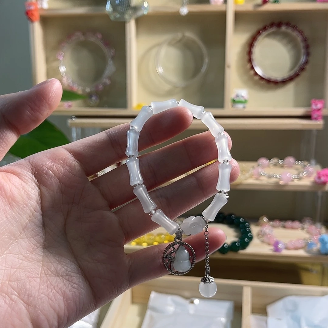 白色竹节手串放漏价格