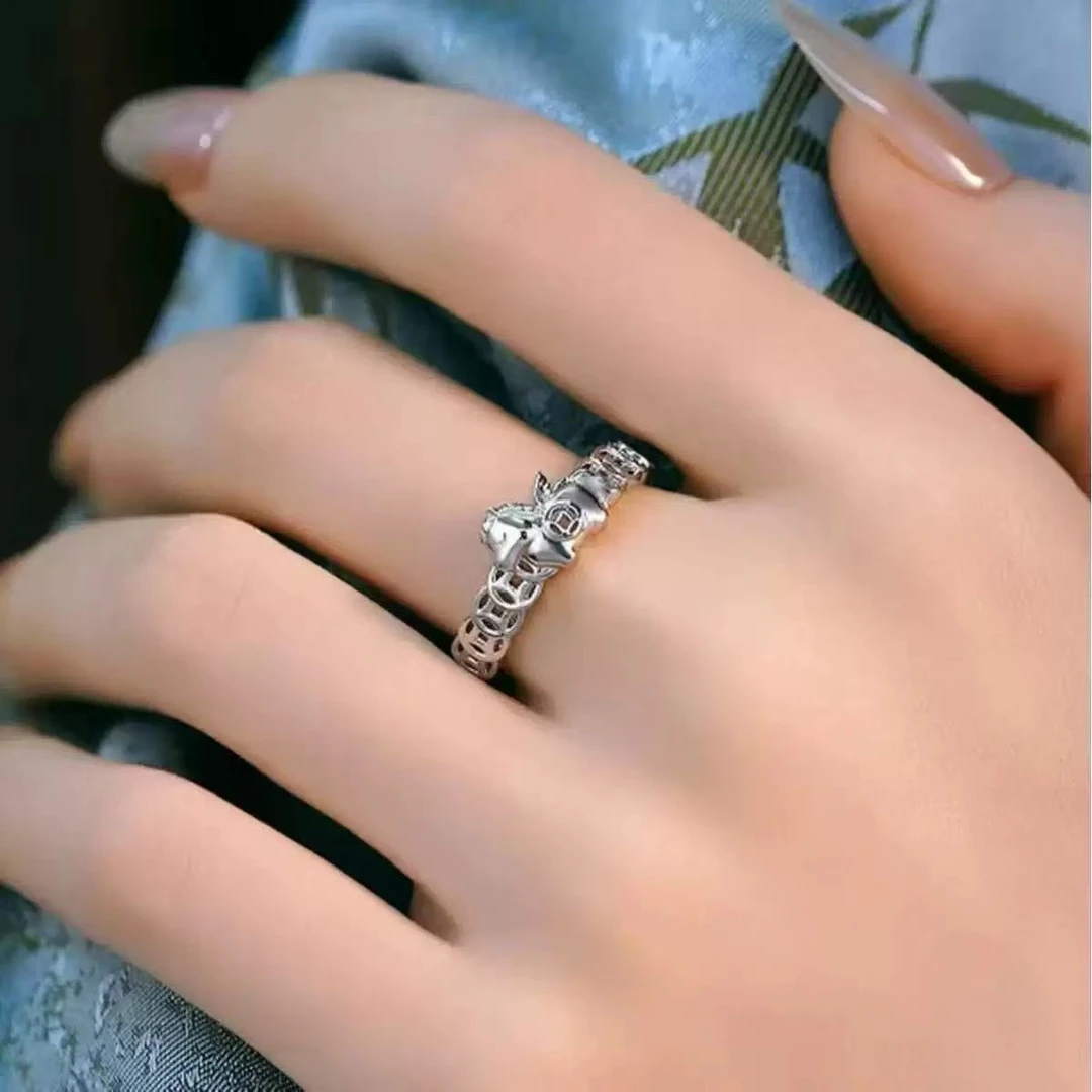 627马年戒指气质男女轻奢时尚情侣sh小众简约ins素款简约甜美闺蜜