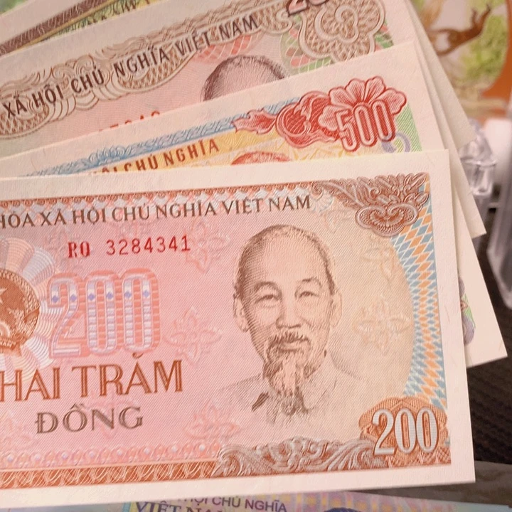 纸币全新纸币越南4张