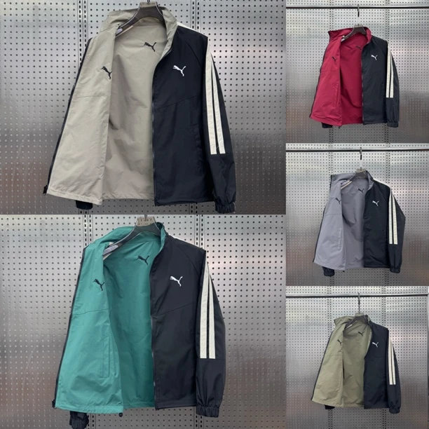 双面服(无品牌)春季新款男士双面服刺绣立领夹克百搭外套6628