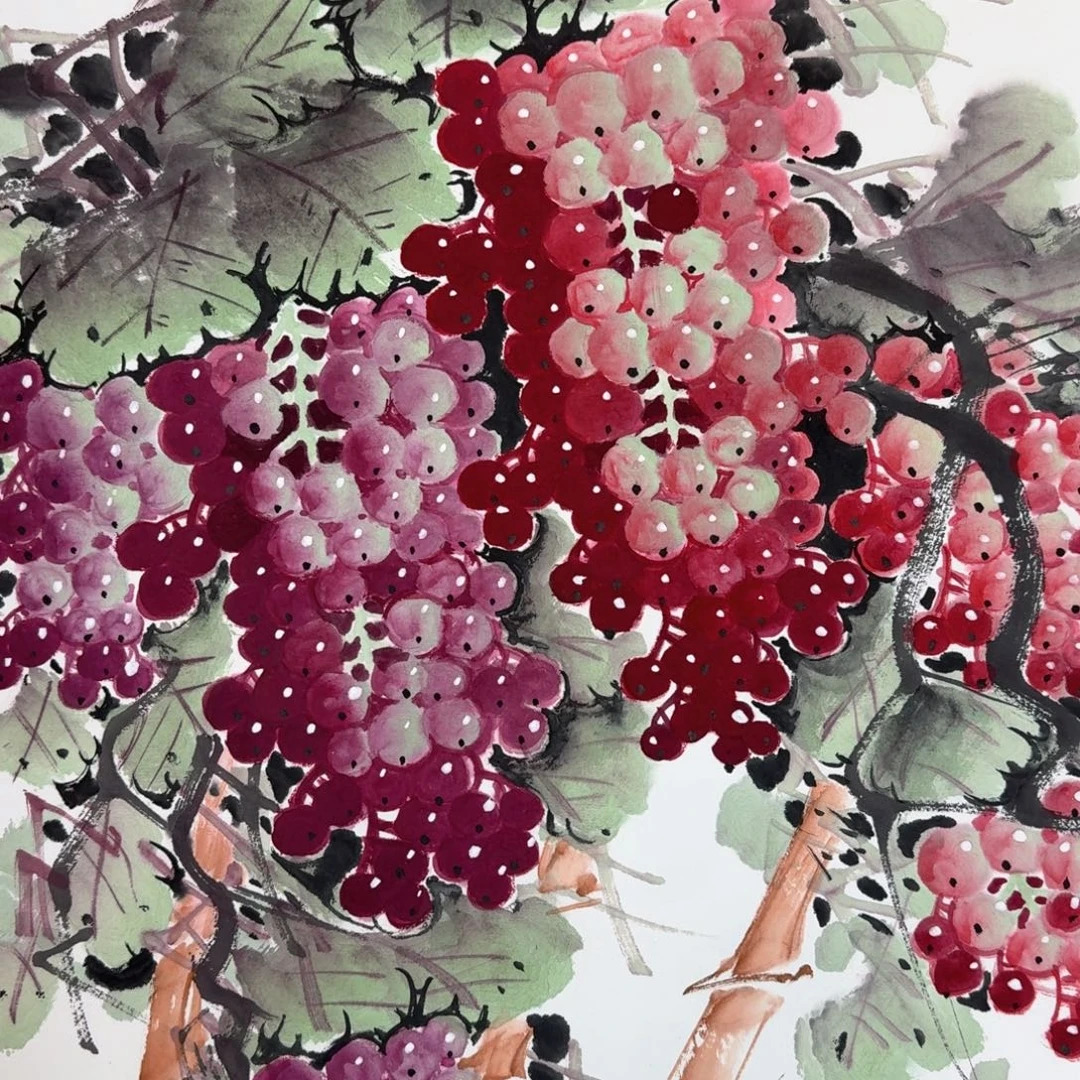 国画纯手绘山水花鸟作品