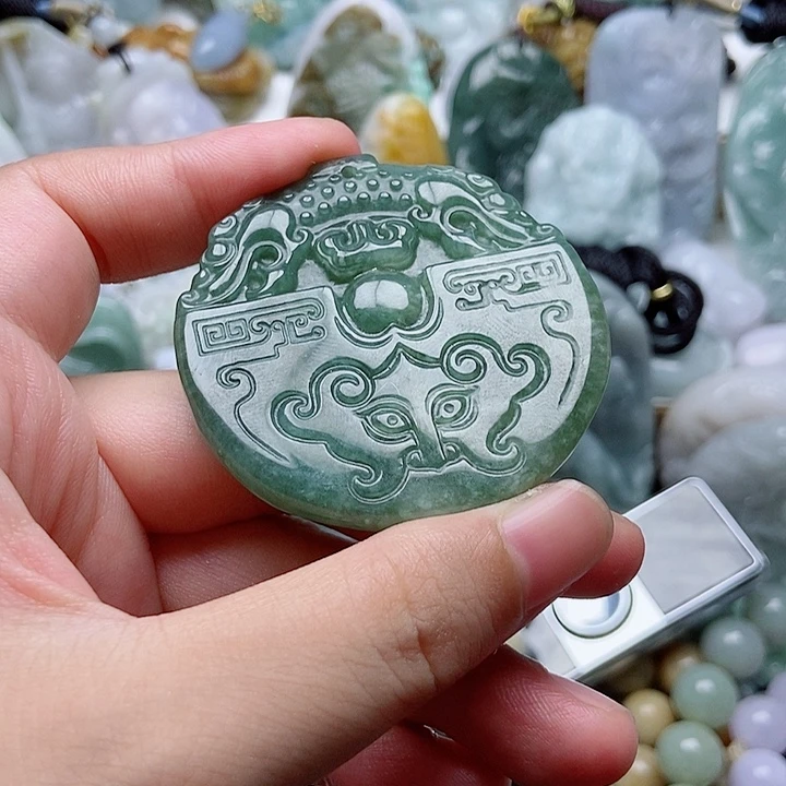 翡翠未镶嵌吊坠(不含链)1