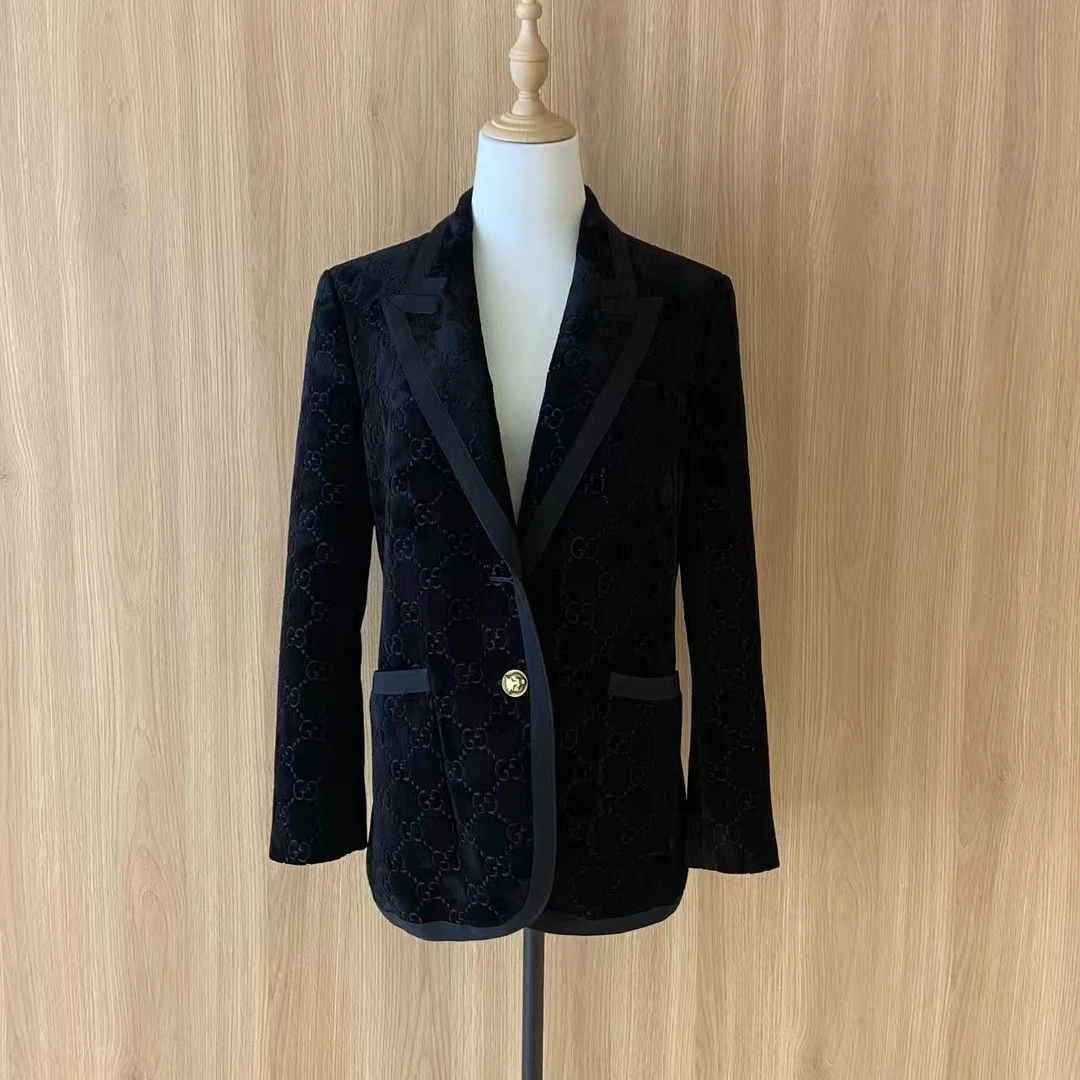 99新 GUCCI/古驰 su/黑色西装外套/24587315/12期/代卖服务