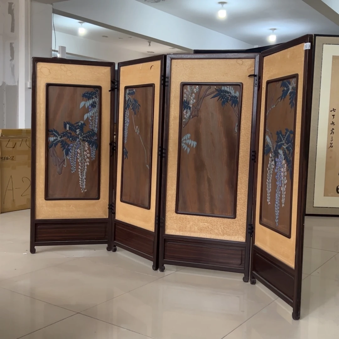 绘画屏风框画茶空间设计