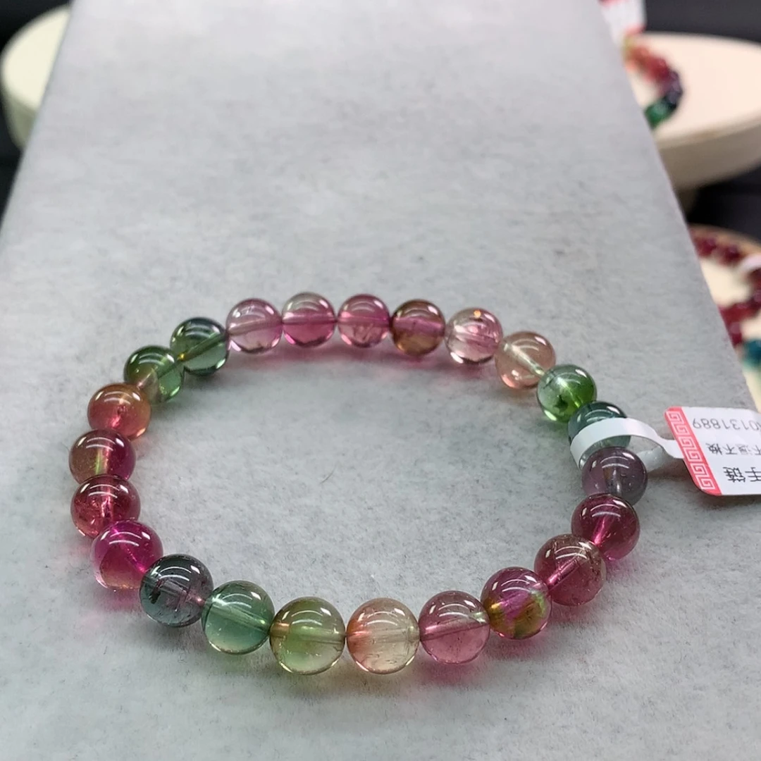 【闪购商品】碧玺手链未镶嵌碧玺艳丽西瓜单圈8.2