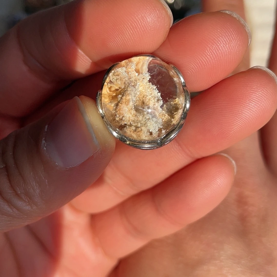 【闪购商品】银S925镶嵌珠宝半成品水晶戒指