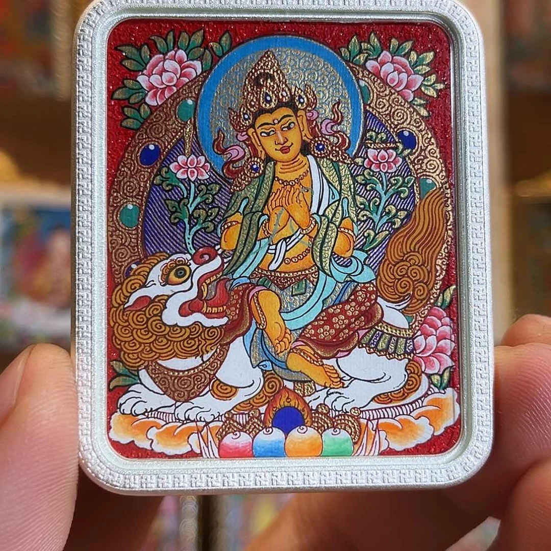 吊坠青海热贡纯手绘文殊