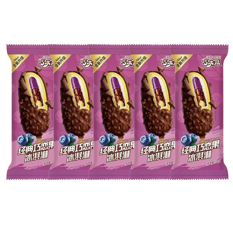 5支伊利巧乐兹经典巧恋果雪糕75g/支*5