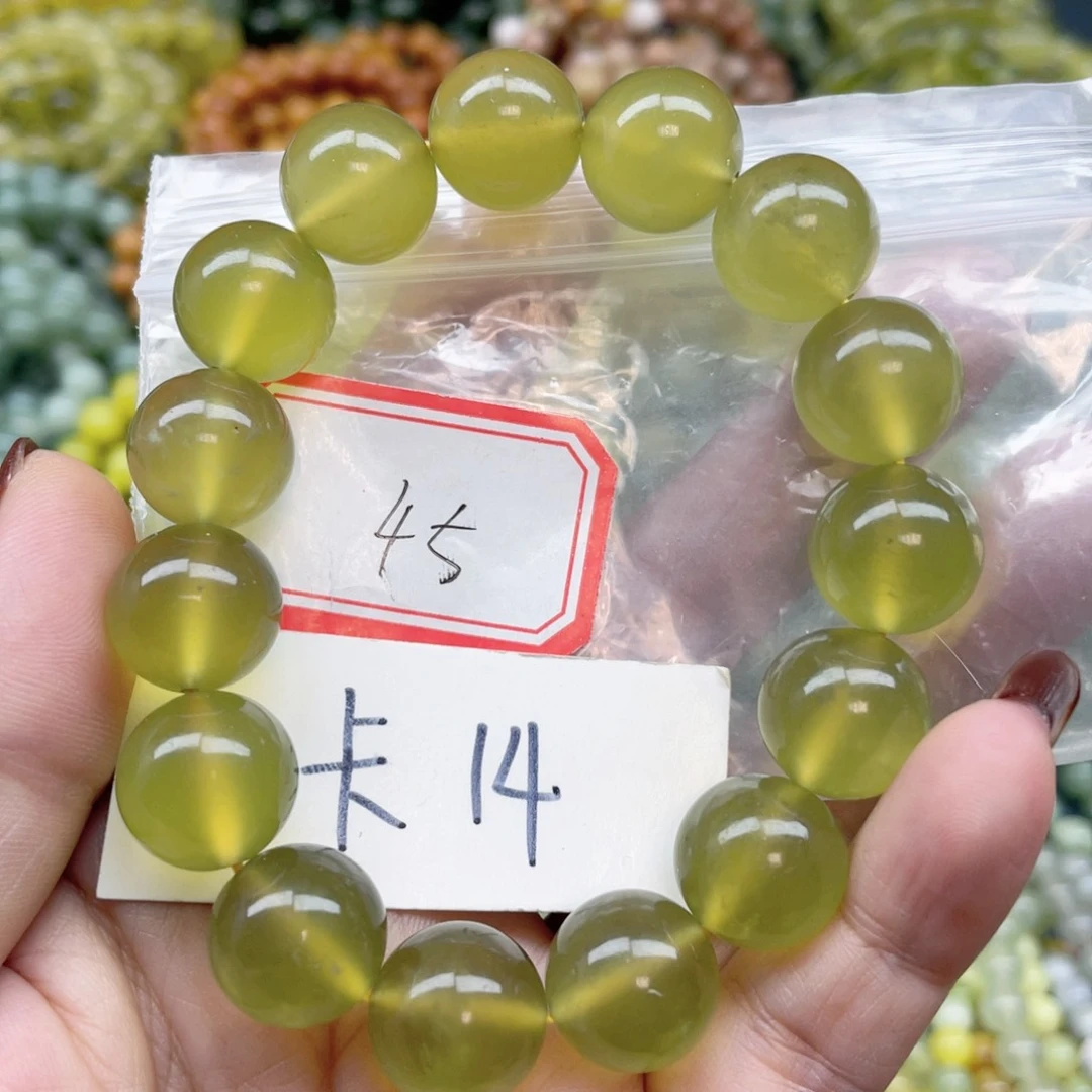 未镶嵌蛇纹石玉手链