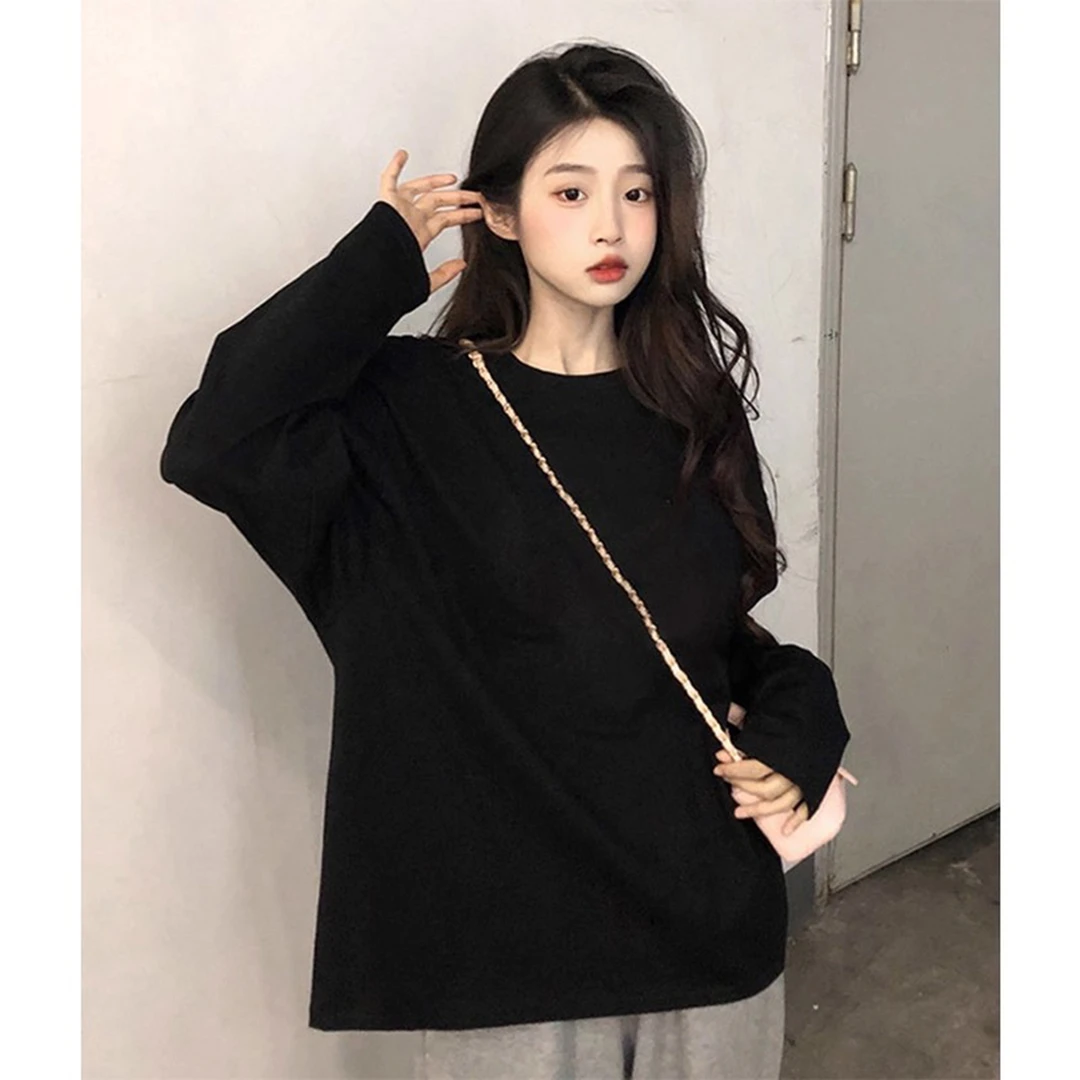 特大码300斤打底衫女保暖上衣秋冬季内搭宽松小个子长袖加厚t恤