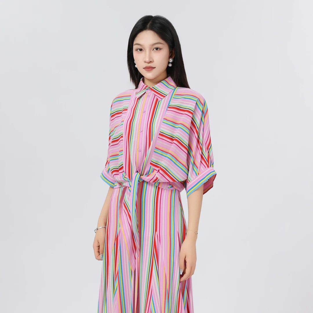 GIRDEAR/哥弟时尚夏季气质碎花衬衣文艺宽松薄款印花衬衫1301017