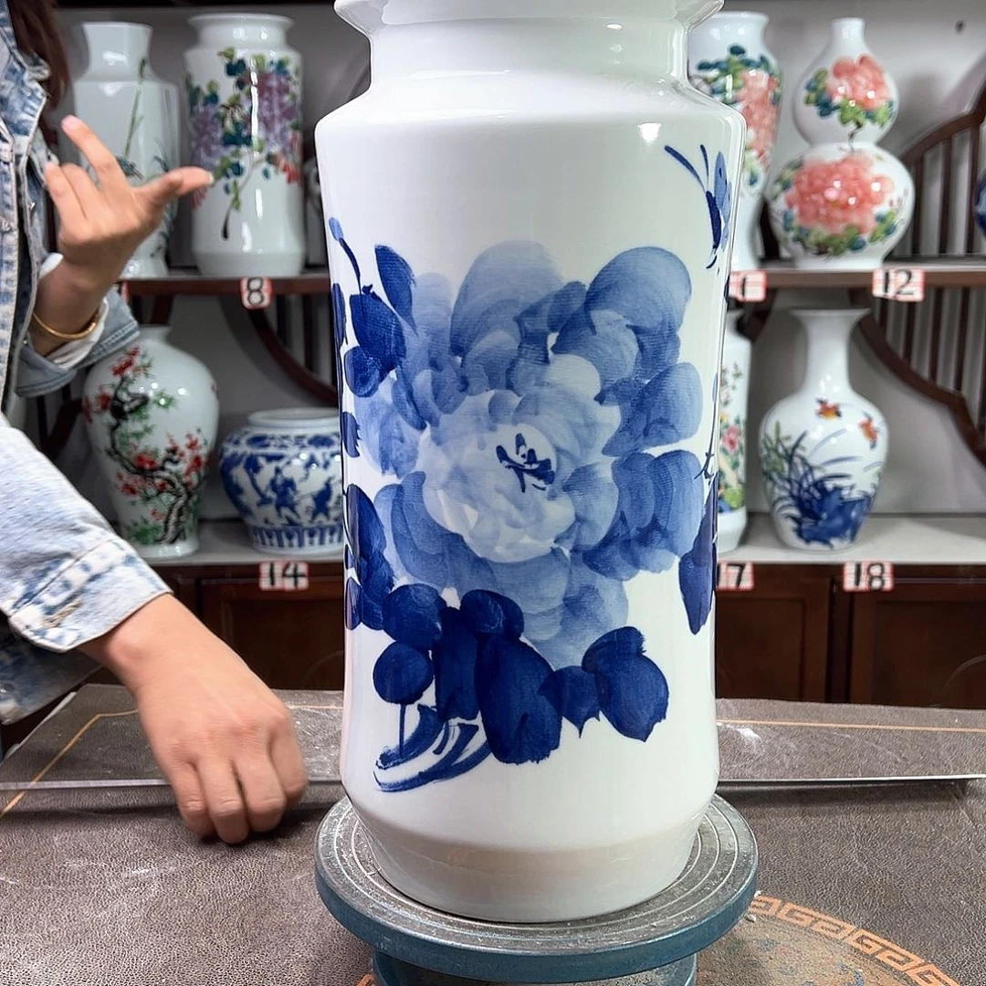 摆件景德镇陶瓷书青牡