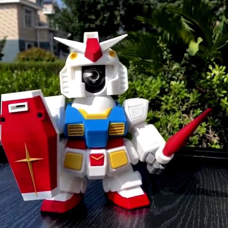 小米高达装饰3d打印家用监控头外壳云台支架机器人机甲