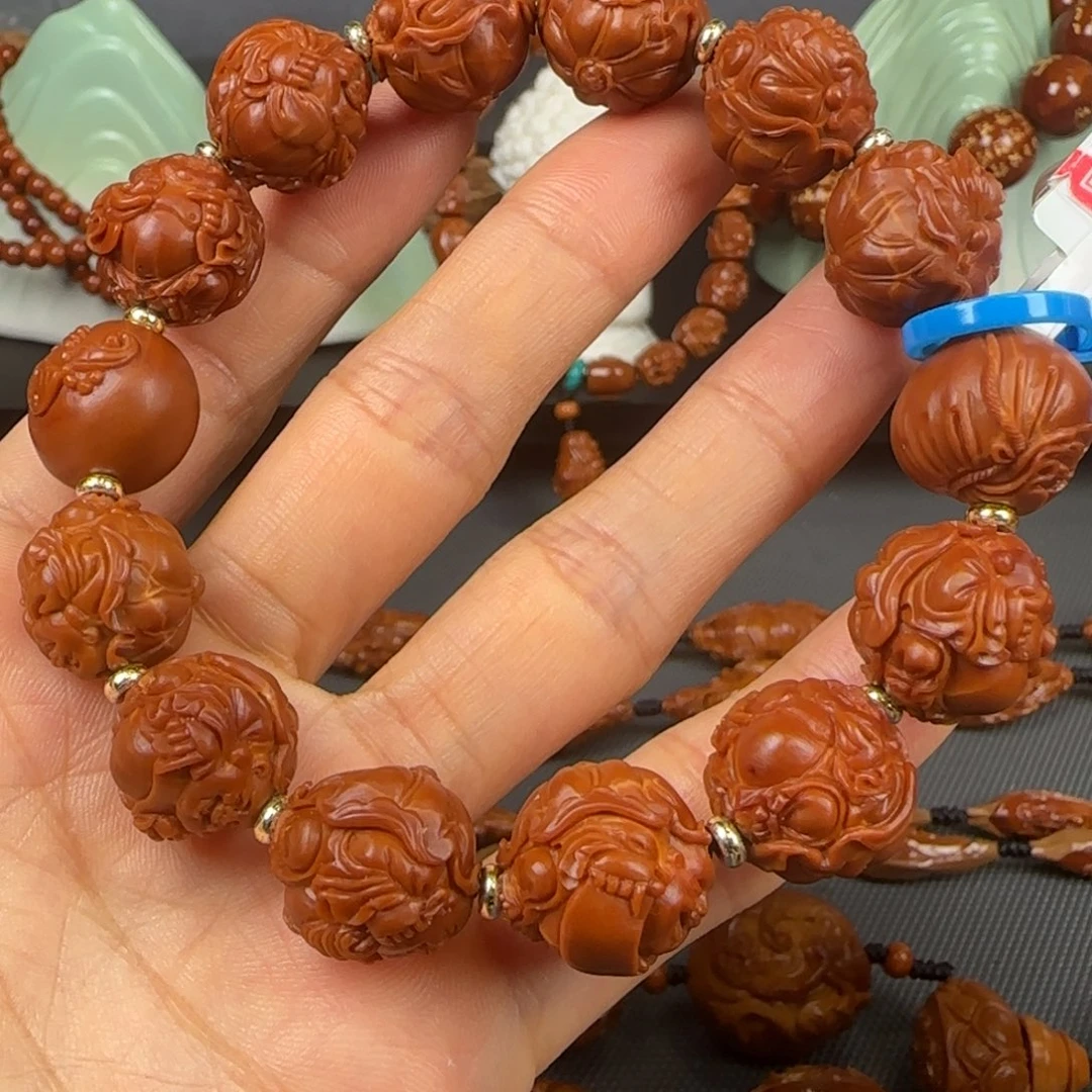 吊坠橄榄核铁核荷叶弥勒