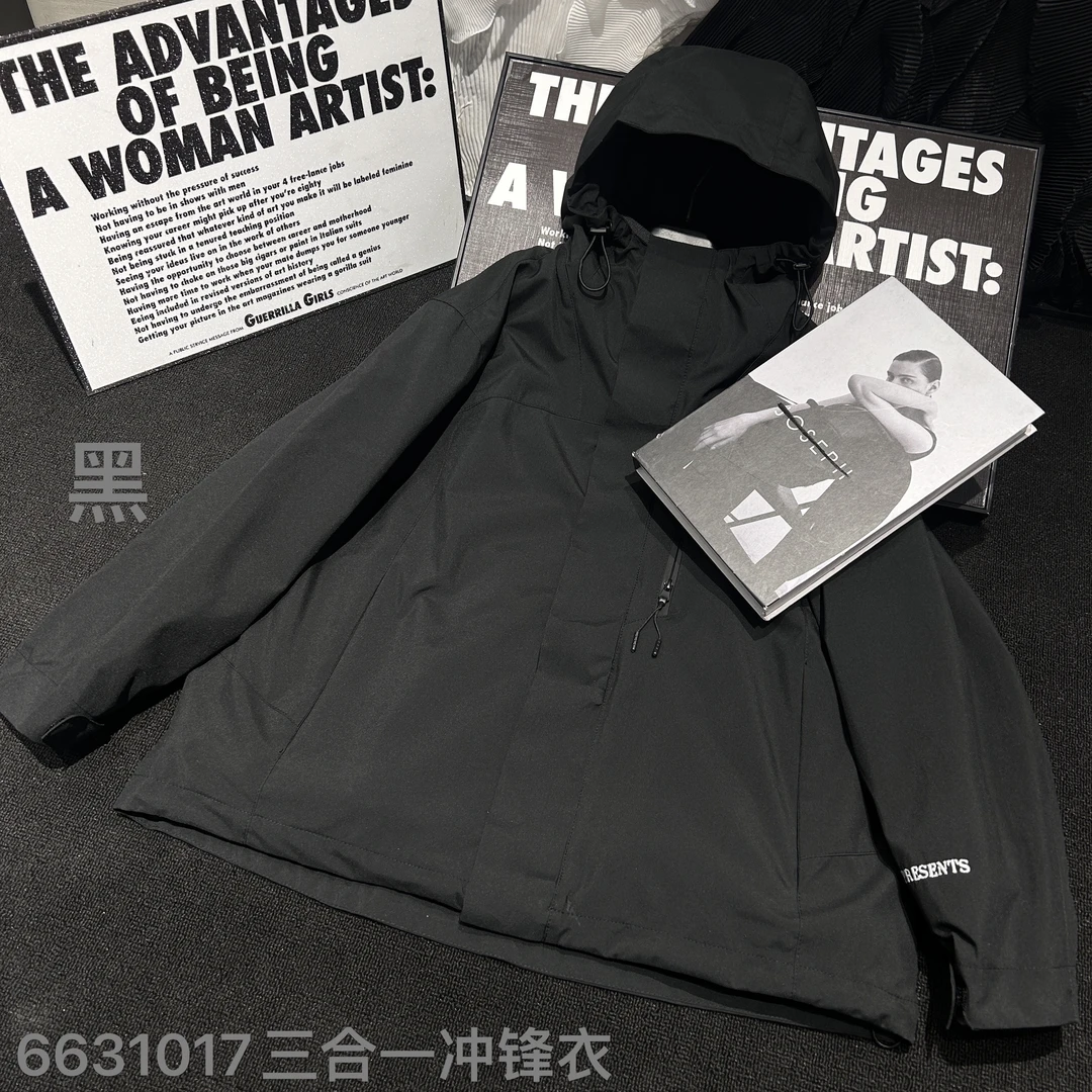 潮牌甄选奥粒绒儿童三合一冲锋衣冬季中大童休闲风外套6631017