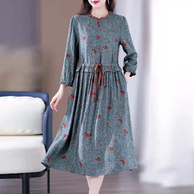 8643-42新款舒适时尚印花连衣裙