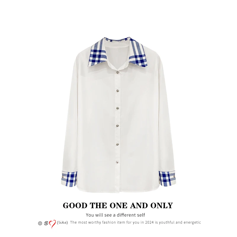 设计款简约高级休闲宽松衬衫301597