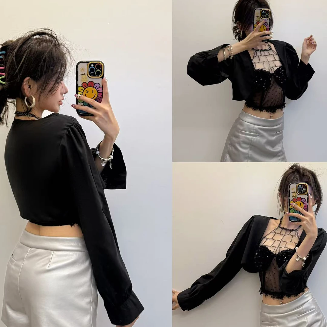 开衫外套短款外穿搭辣妹披肩罩衫