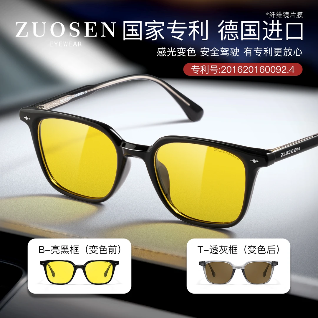 偏光夜晚开车专用夜视眼镜女款防远光眩光日夜两用紫外线变色墨镜
