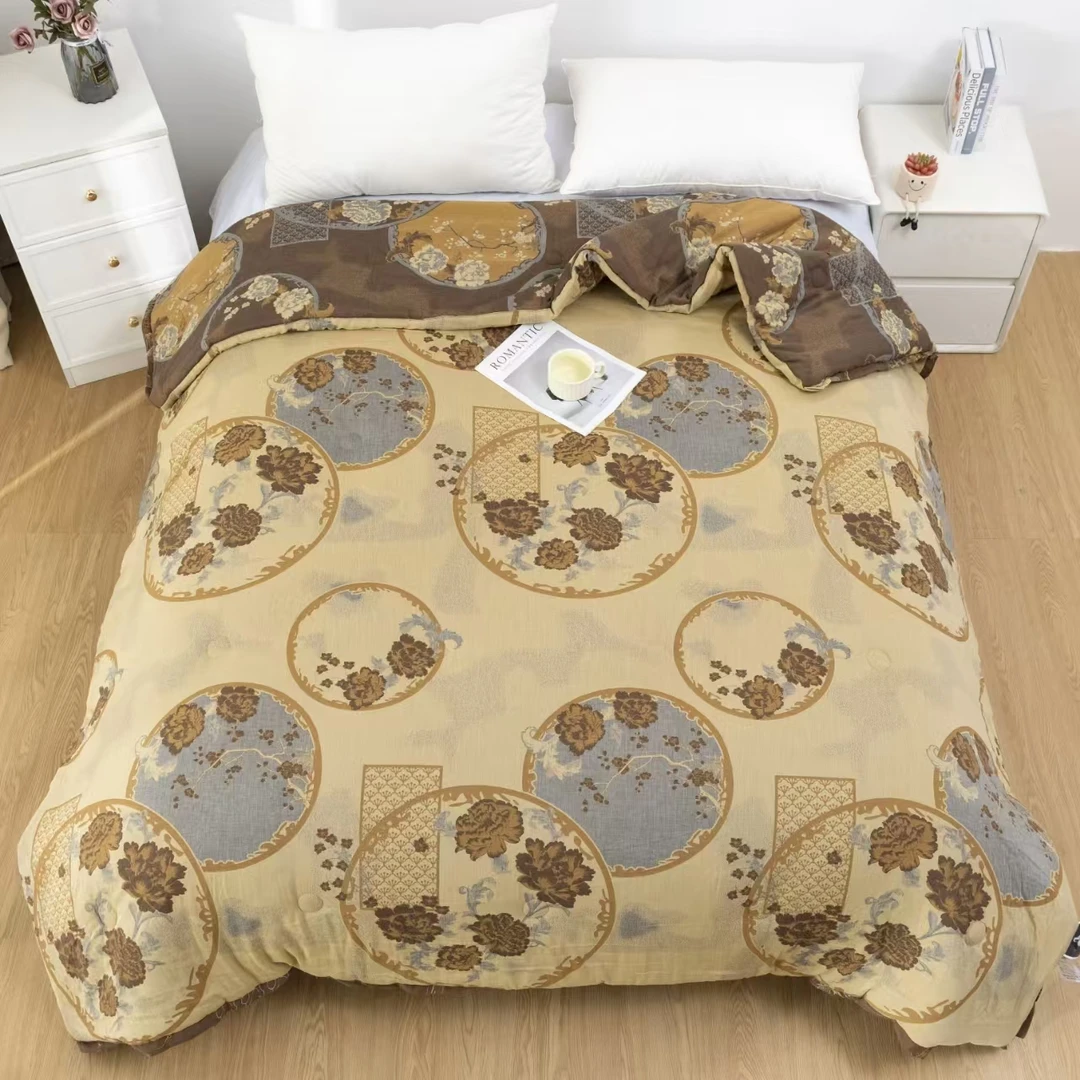 （月上夕头）200cm*230cm 高端双层纱纯棉柔软保暖可机洗秋冬被