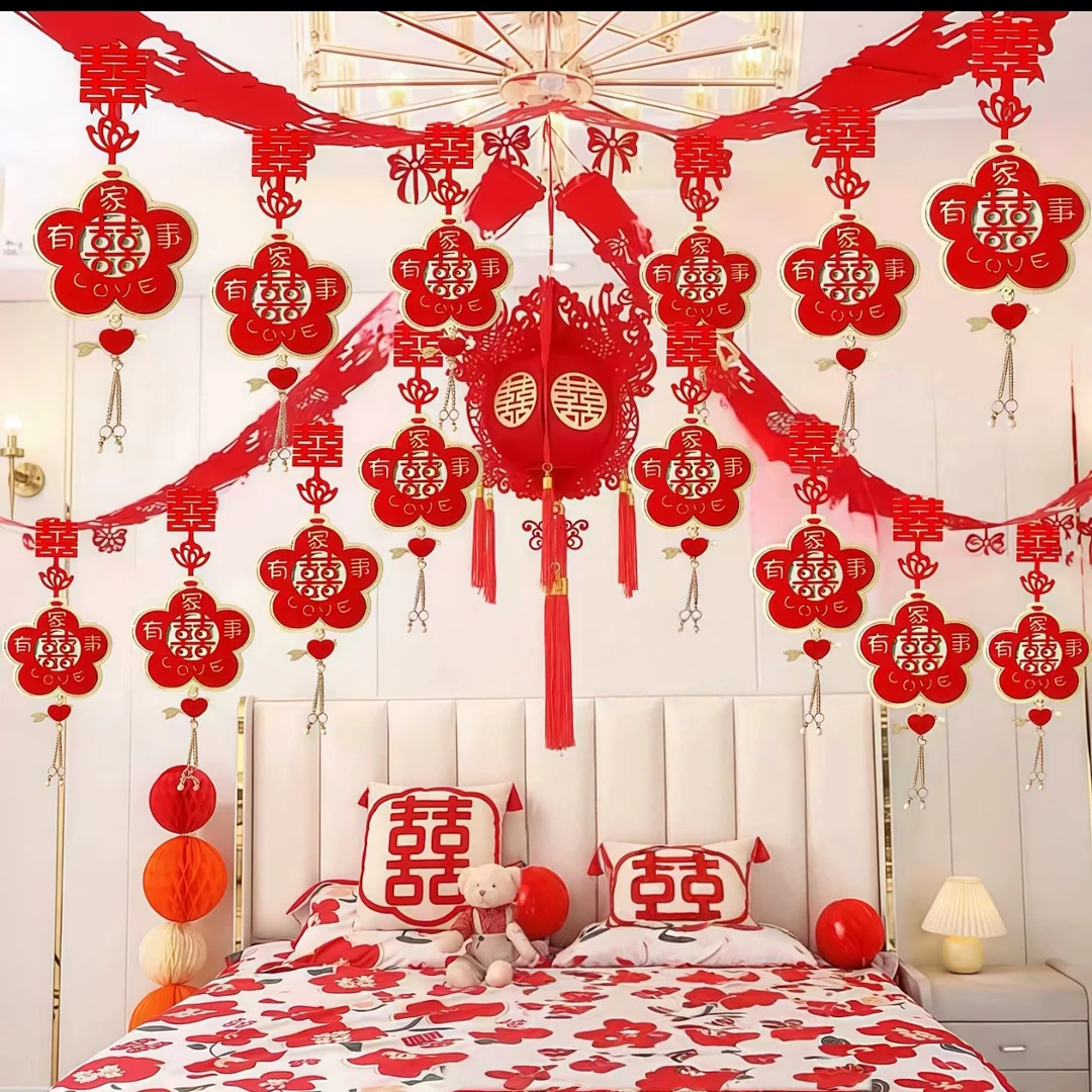 婚房装饰布艺拉花【婚礼必备】