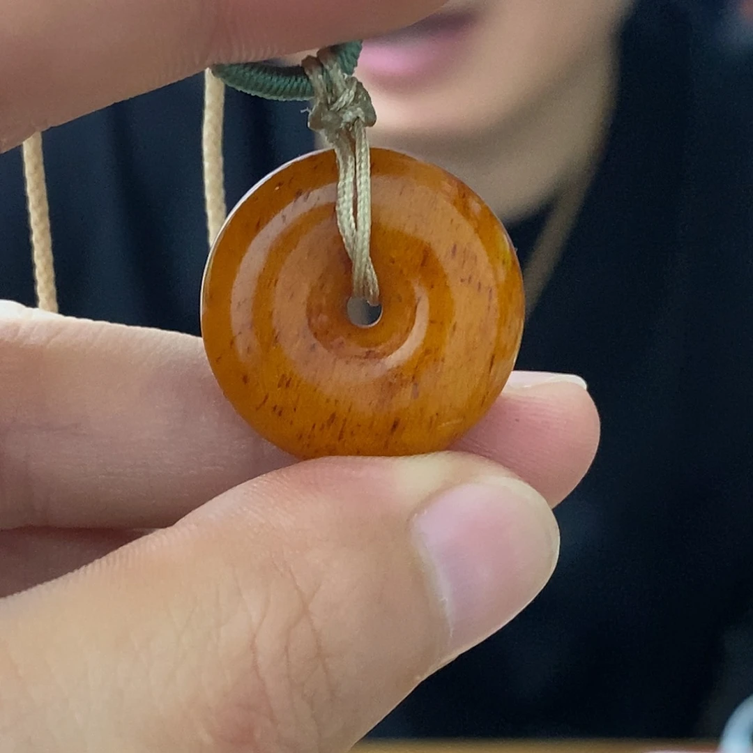 鹿骨其他【姜黄皮小平安扣】