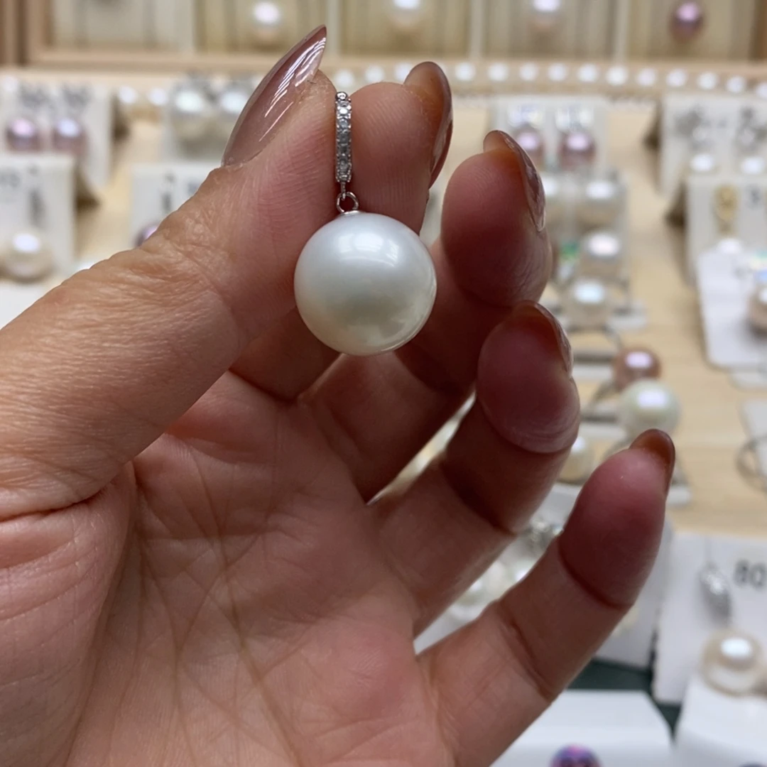 淡水珍珠银S925镶嵌颈饰