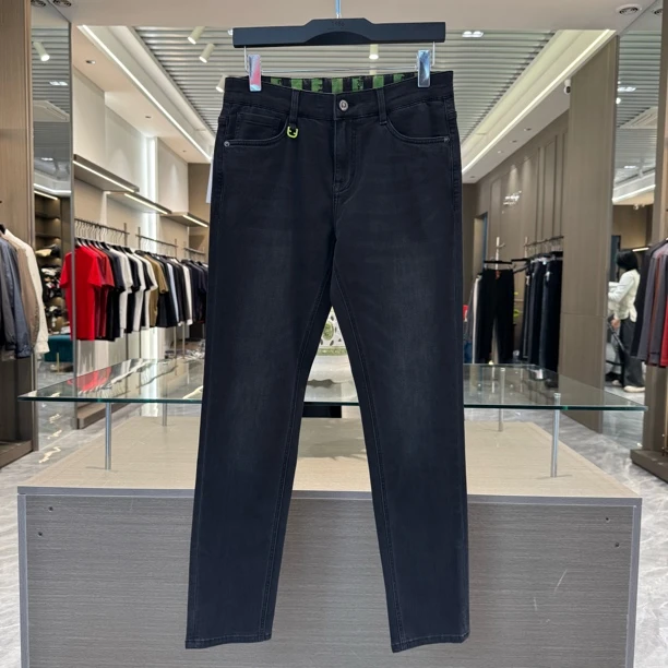 【裤子先生】男士春夏1801经典简约薄款黑灰色修身弹力牛仔裤