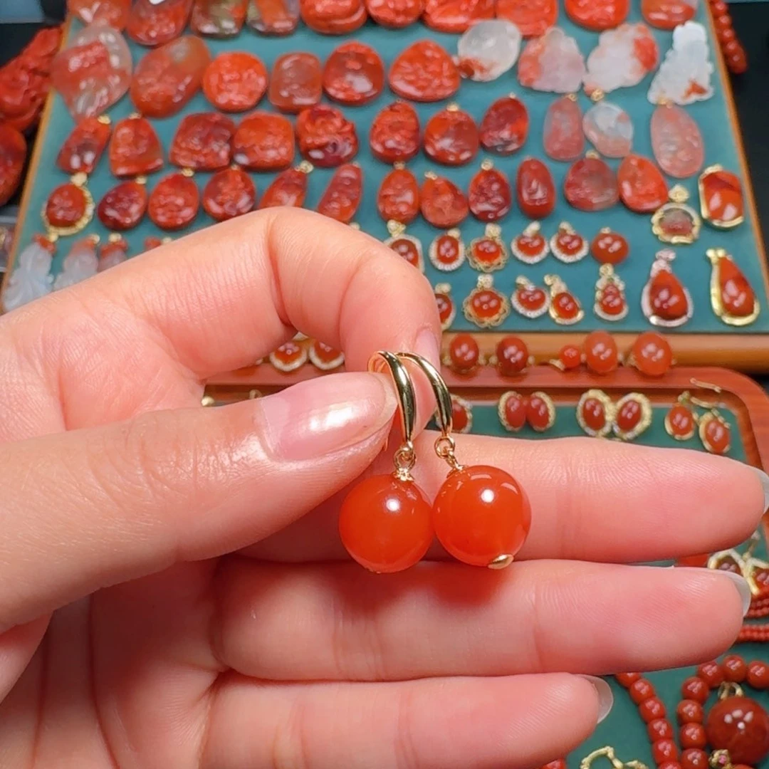 南红玛瑙南红11+银S925镶嵌