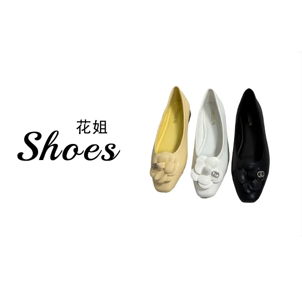 小香风优雅花朵时尚单鞋女2025新款百搭一脚蹬平底休闲鞋