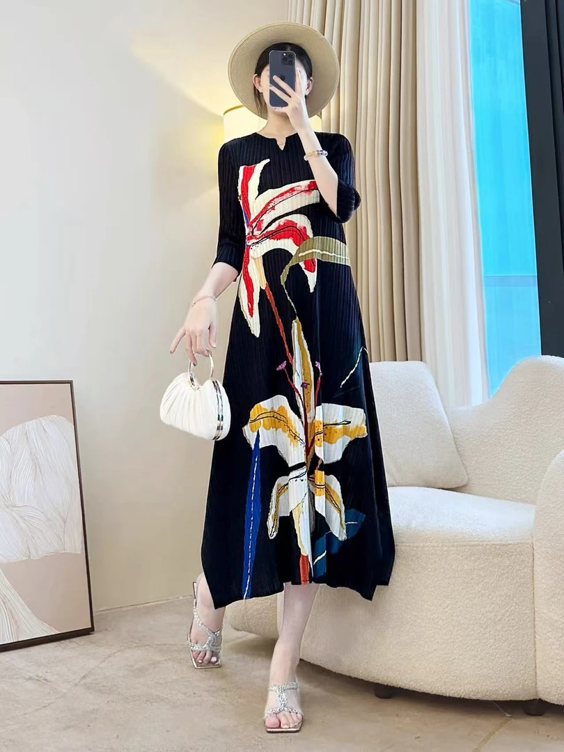 曾有约定服饰033-2025春夏季减龄休闲度假连衣裙