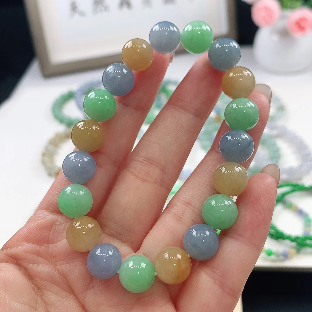 未镶嵌手链翡翠手链10mm